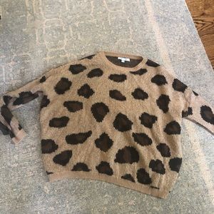 She + Sky Leopard sweater